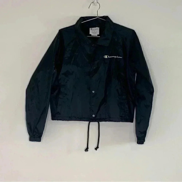 nwot Champion® Black Heritage Woven Coaches Jacket Sz M - Picture 4 of 9